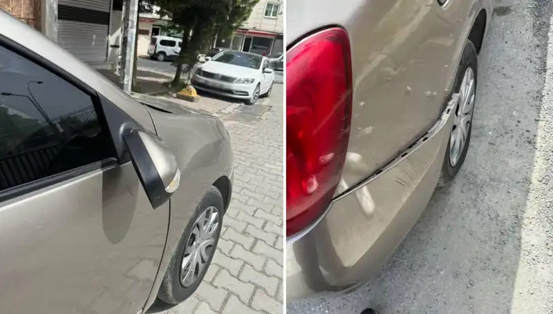 Motosikletli Maganda: Otomobilin Aynasını Kırıp Mahallede Kavga Başlattı